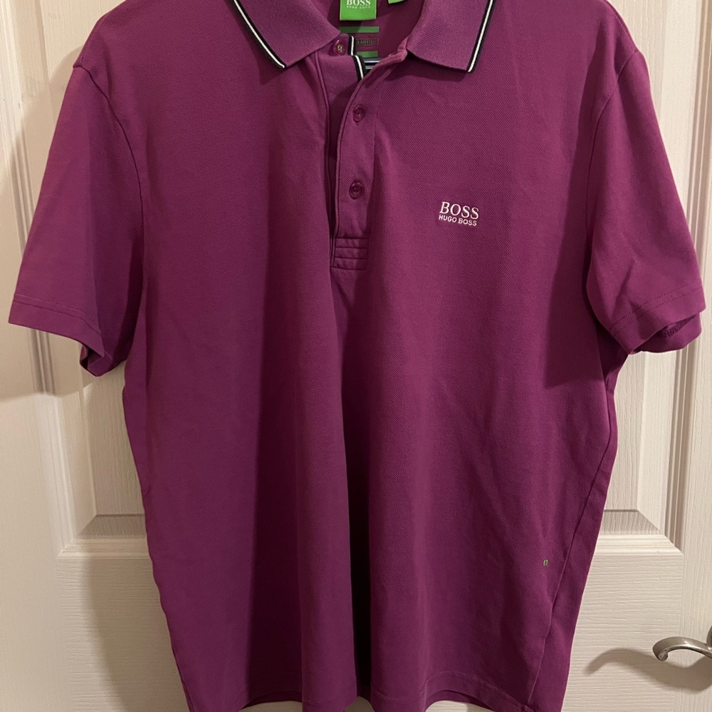 BOSS Men's Purple Polo Shirt